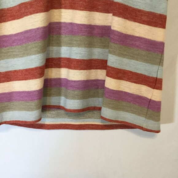 Madewell Striped tee Multicolor Short Sleeve Scoop Neck Women's Sz Medium Cotton - Picture 3 of 10